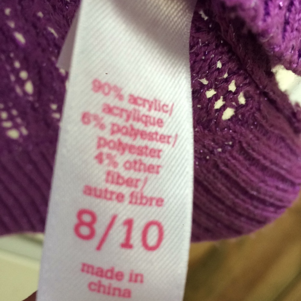 Purple justice size 8/10 crop top sweater - Picture 6 of 7